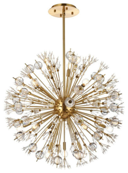 Elegant Lighting 2500D32SG Vera 32 inch crystal starburst round pendant in goldBy Elegant Furniture & Lighting