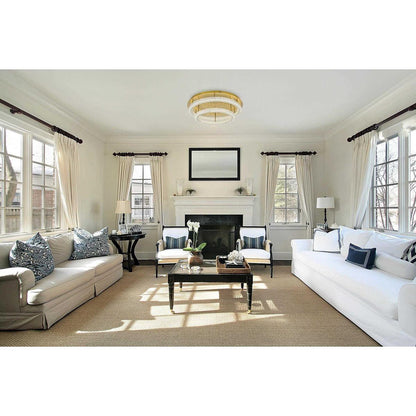 Bowen 2 Light Flush Mount, Satin GoldBy Elegant Furniture & Lighting