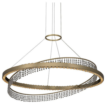 Allegri 036357-FR001 Saturno 36"W LED Ring Chandelier - Brushed BrassBy Allegri Crystal by Kalco Lighting