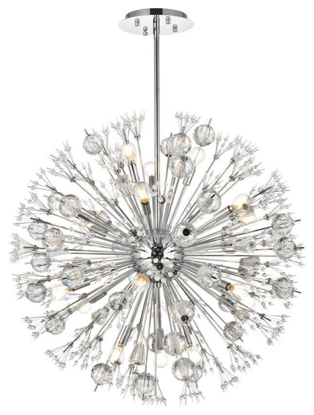Elegant Lighting 2500D32 Vera 18 Light 32"W Crystal Sputnik - GoldBy Elegant Furniture & Lighting