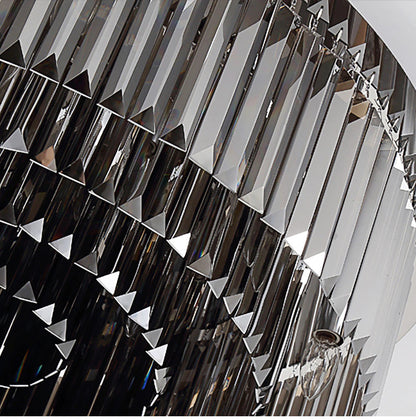 Adrano | Smoky Gray Crystal Chandelier, 23.6''By Miron Demid LLC