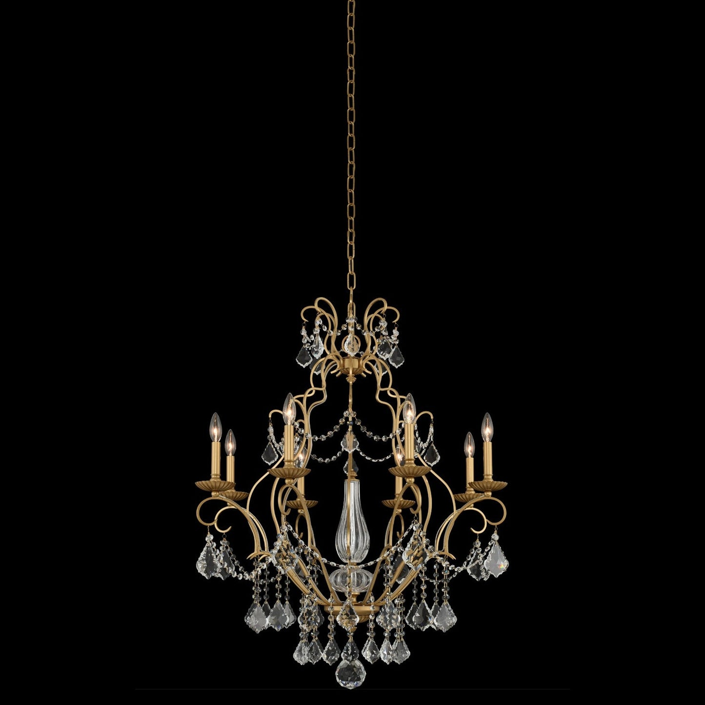 Elise 32x39" 8-Light Modern Classics Chandelier by AllegriBy Allegri Crystal by Kalco Lighting