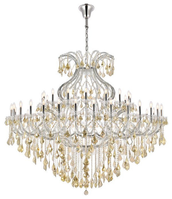 Elegant Lighting 2800G72-GT/RC Maria Theresa 49 Light 72"W - GoldBy Elegant Furniture & Lighting
