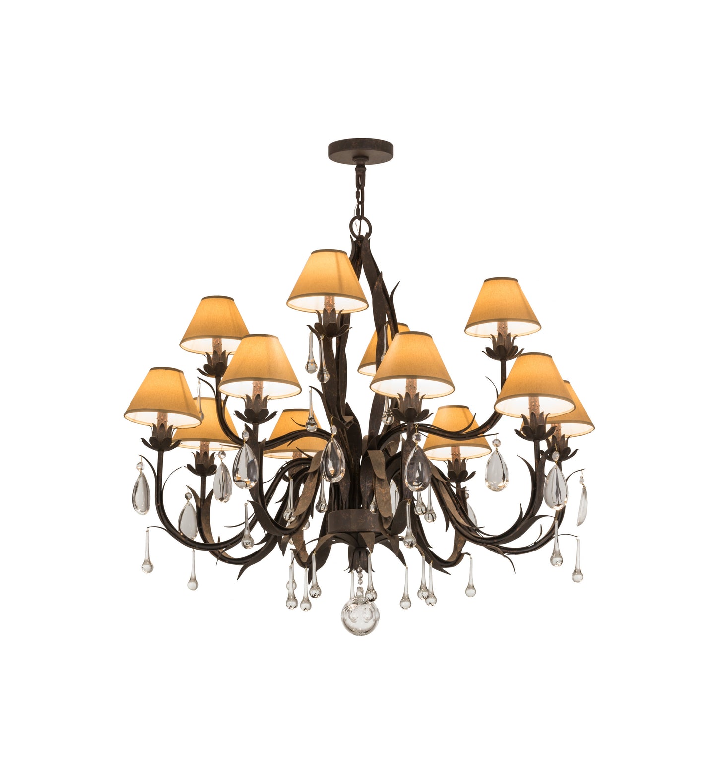 42 Wide Slenderleaf 12 Light ChandelierBy Meyda Lighting