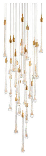 Luxury modern crystal chandelier for staircase, living space, bathroom., 36 LightsBy Akari Lanterns