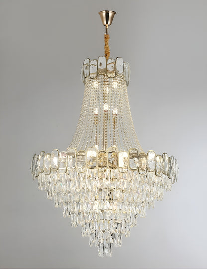 Roure | Large Classic Luxury Staircase Crystal Chandelier, 31.5"By Miron Demid LLC