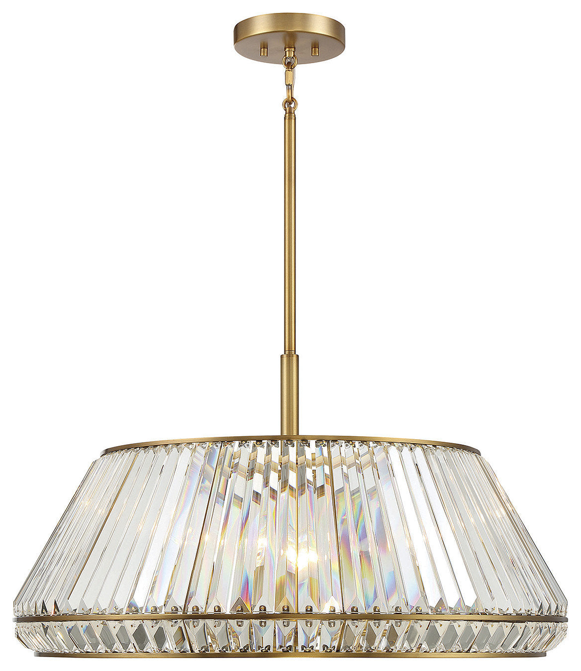 Pyramid 6-Light Pendant in Warm BrassBy Savoy House