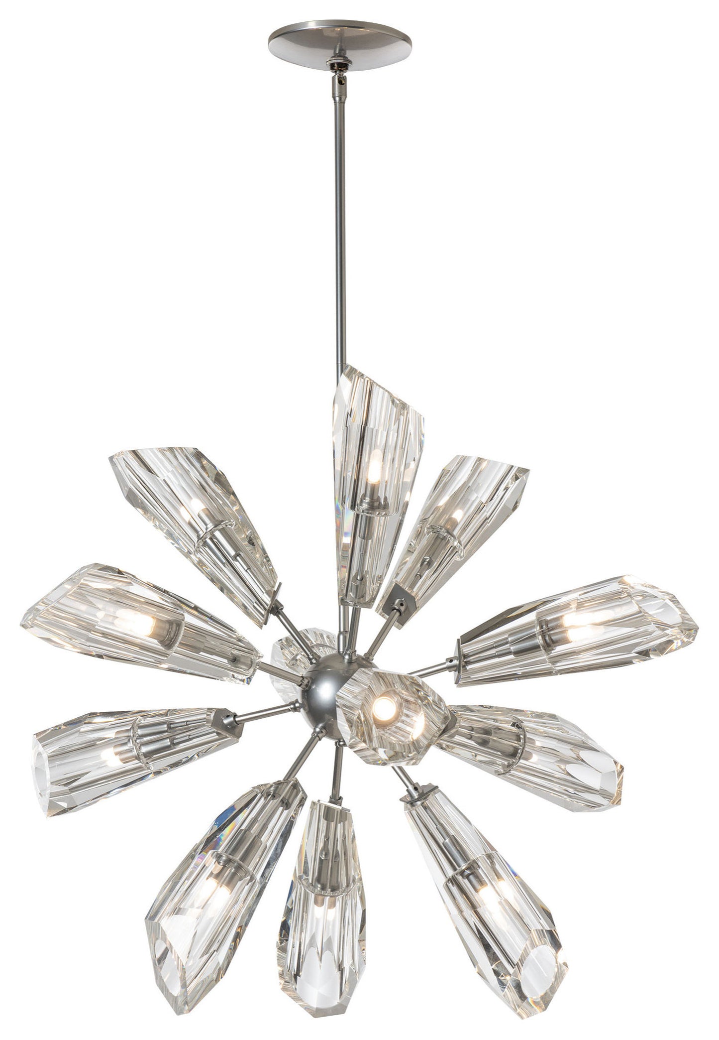 Luma 12-Light Starburst Pendant - Sterling - CrystalBy Hubbardton Forge