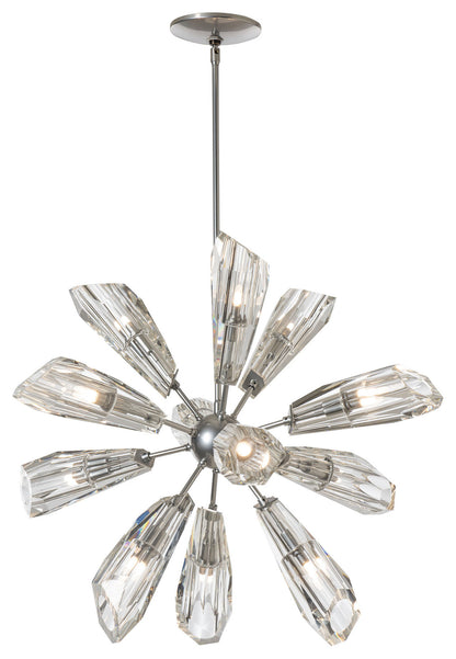 Luma 12-Light Starburst Pendant - Sterling - CrystalBy Hubbardton Forge