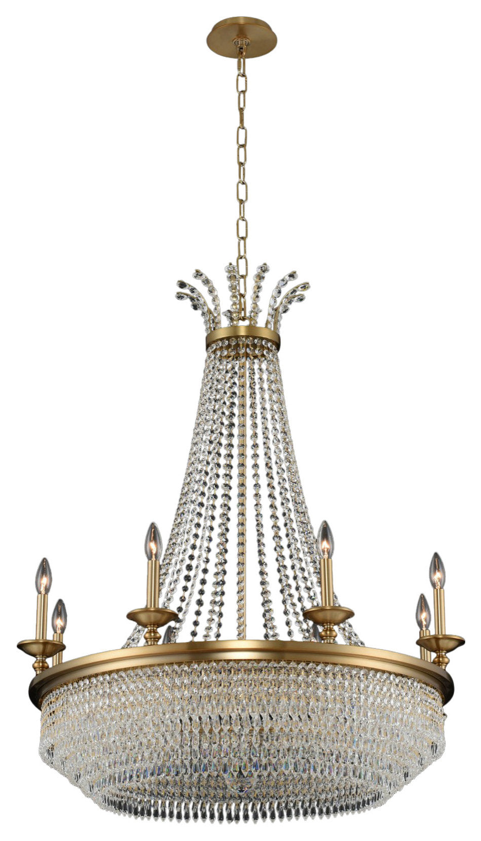 Tavo 34x43" 12-Light Modern Classic;Architectural Chandelier by AllegriBy Allegri Crystal by Kalco Lighting