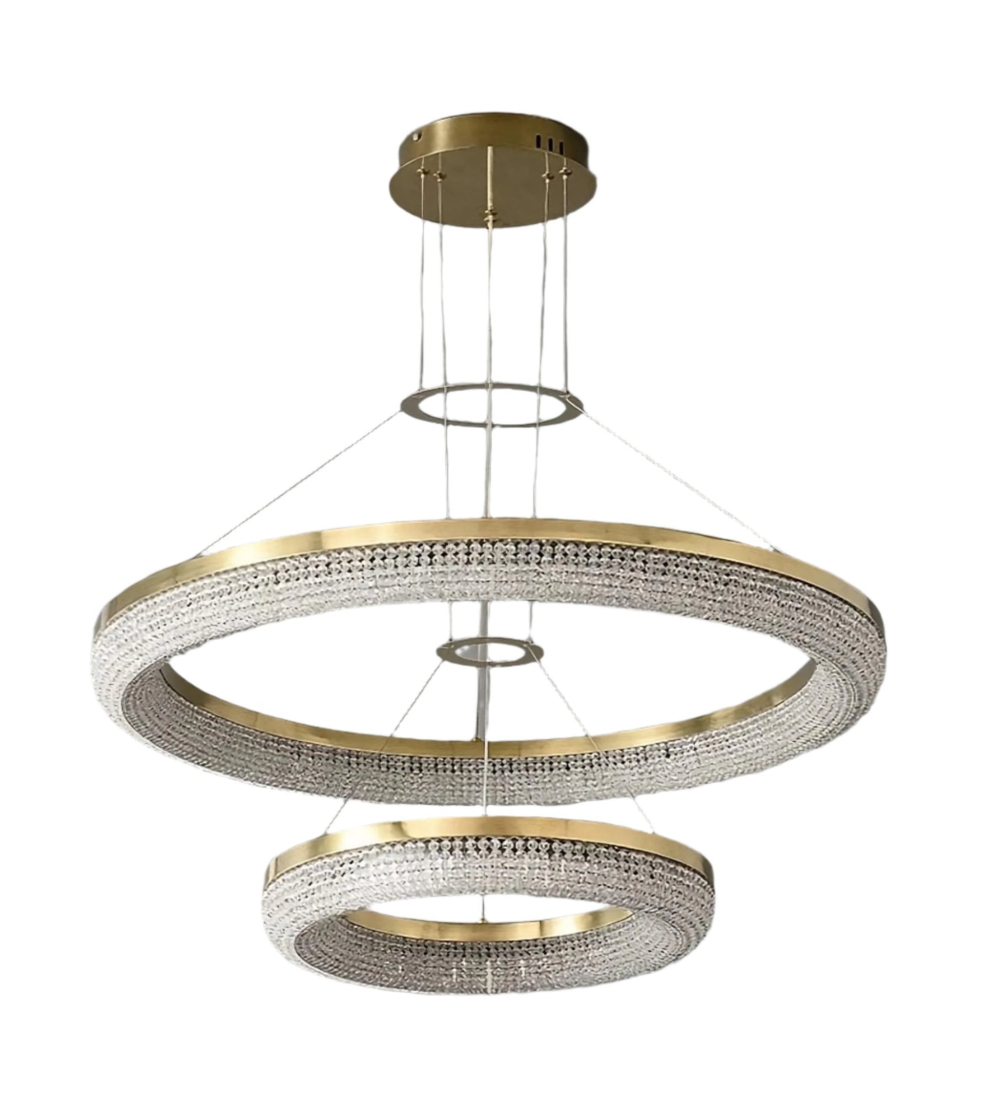 Bergamo Double Ring Crystal ChandelierBy Morsale.com