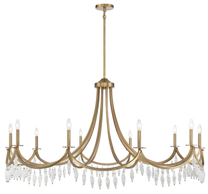 Kameron 10-Light Chandelier, Warm BrassBy Savoy House
