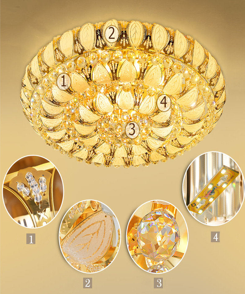 Acerenza | Luxury Modern Crystal LED Chandelier, Dia31.4xh9.8", Warm LightBy Miron Demid LLC