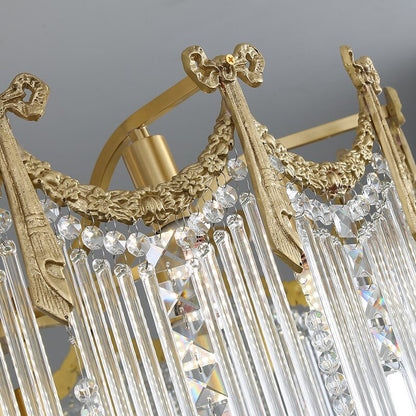 Imperia | Gorgeous Crystal Copper LED Chandelier for Dining Room, Bedroom, Dia19.7xh19.7"By Miron Demid LLC