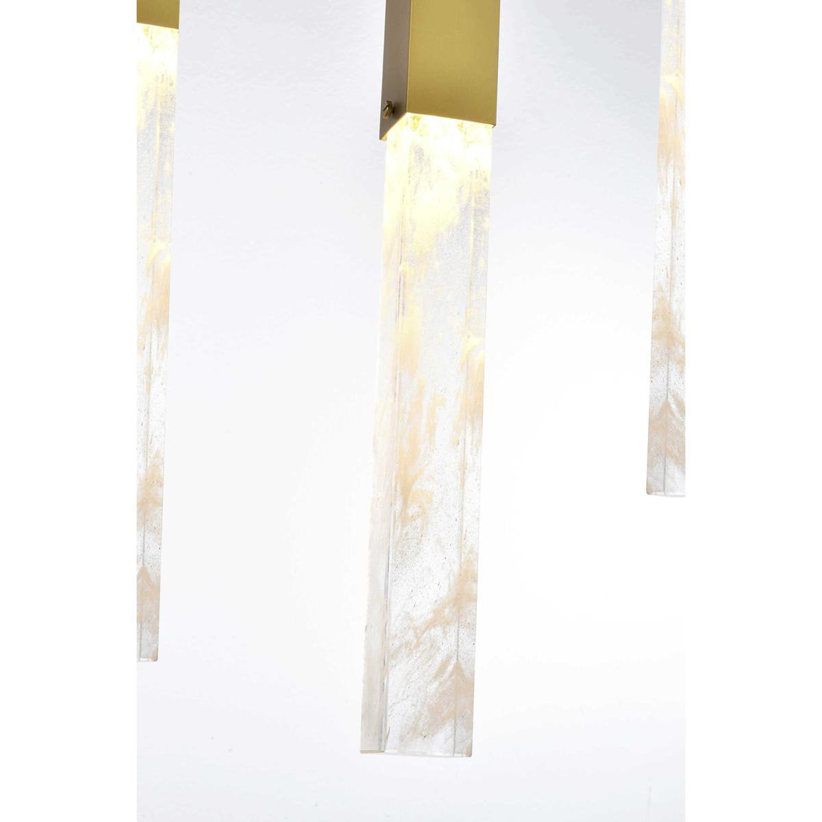 Aurora 10 Light Pendant, Satin GoldBy Elegant Furniture & Lighting