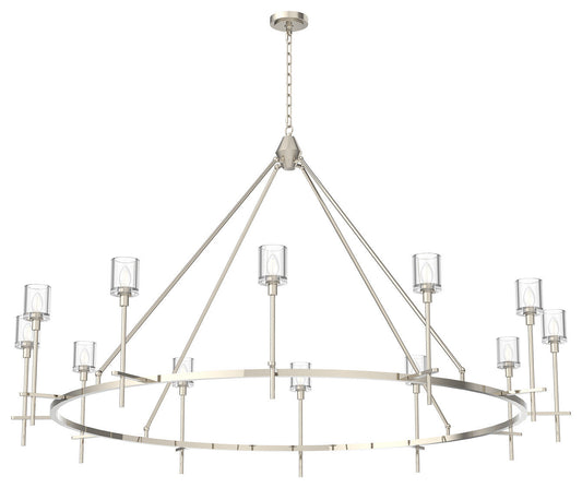 Salita Chandelier, Polished Nickel/Clear Crystal, 70.25"Dx42.75"HBy Kuzco Lighting LLC