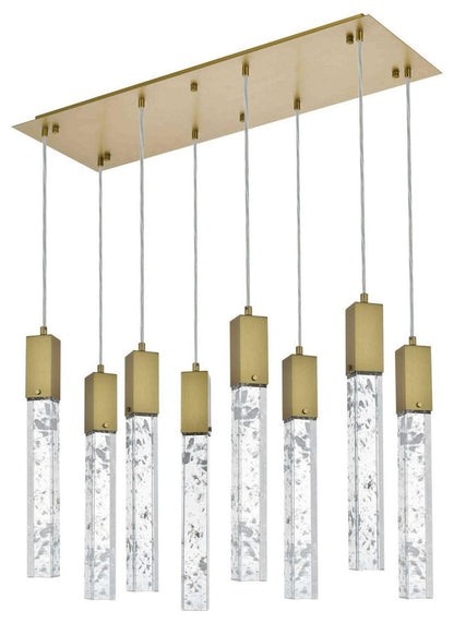 Aurora 8 Light Pendant, Satin GoldBy Elegant Furniture & Lighting