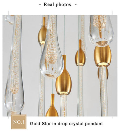 Luxury modern crystal chandelier for staircase, living space, bathroom., 36 LightsBy Akari Lanterns