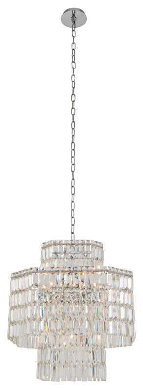 Allegri 036555-FR001 Livelli 12 Light 25"W Crystal Pendant - Polished ChromeBy Allegri Crystal by Kalco Lighting