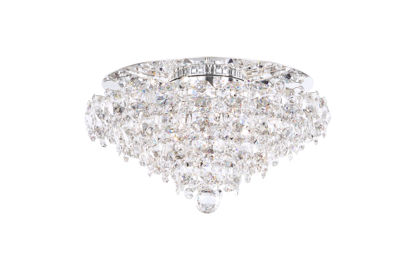 Schonbek Bn1416N-401S 4 Light Crystal Semi-Flush, Polished Stainless SteelBy Schonbek