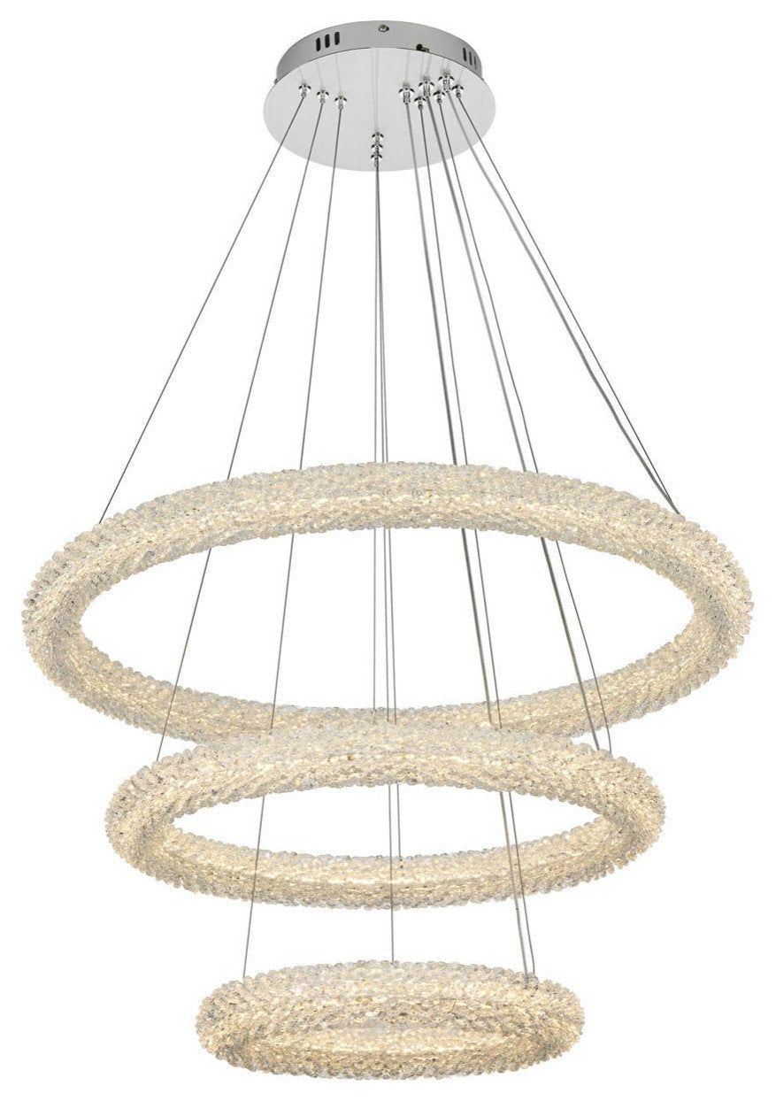 Bowen 3 Light Chandelier, ChromeBy Elegant Furniture & Lighting