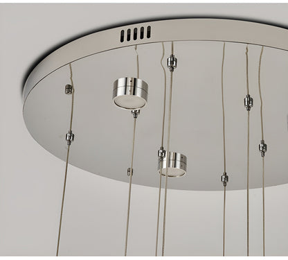 Menaggio | Gold Crystal Wave Light Fixture, Gold, 47.2'' (17 Lights)By Miron Demid LLC