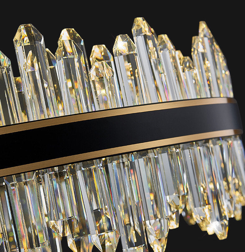 Ingria | Modern Ring LED Crystal Chandelier for Living Room, Dining Room, Dia31.4"By Miron Demid LLC