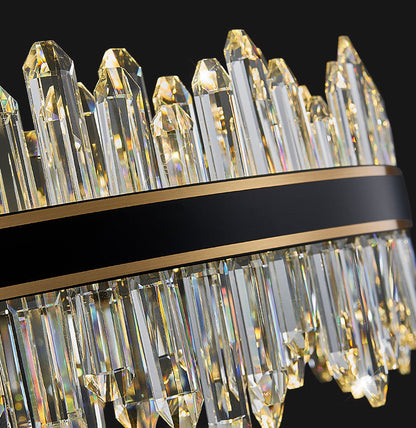 Ingria | Modern Ring LED Crystal Chandelier for Living Room, Dining Room, Dia31.4"By Miron Demid LLC