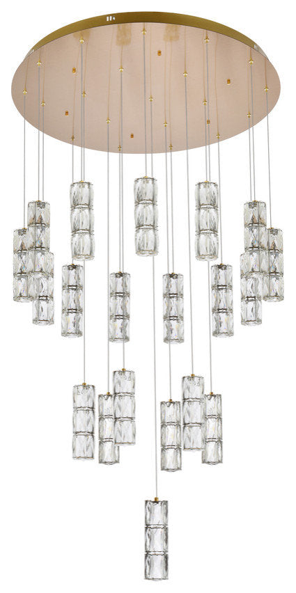 Elegant Lighting Polaris 38" Led Chandelier in GoldBy Elegant Furniture & Lighting
