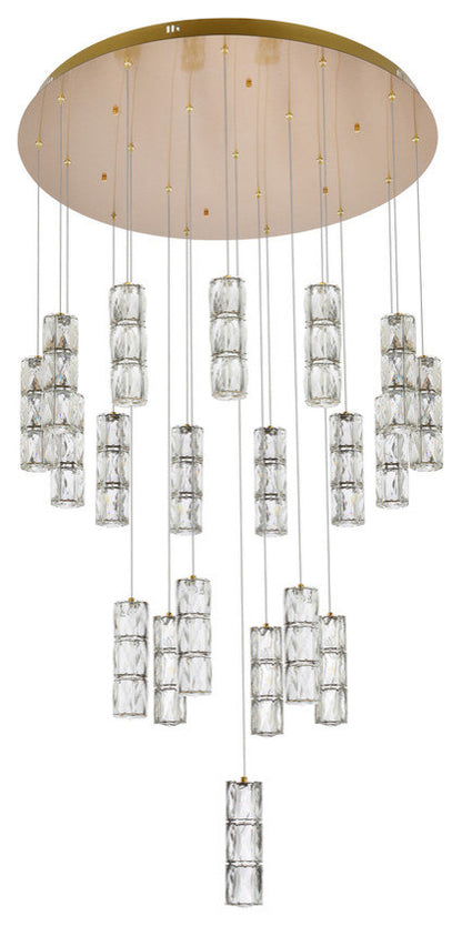 Elegant Lighting Polaris 38" Led Chandelier in GoldBy Elegant Furniture & Lighting