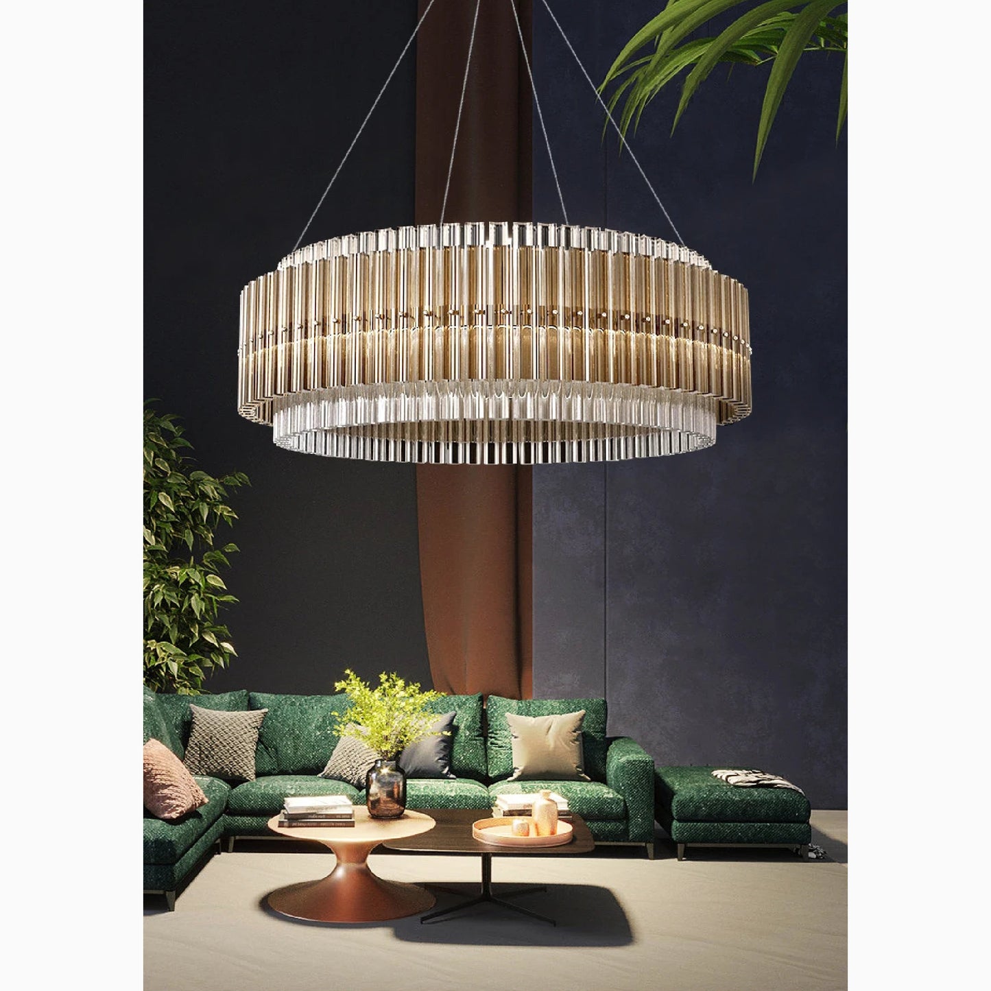 Cagnano Varano | Elegant Large Luxury Gold Crystal Chandelier, Gold, Dia80, Warm LightBy Miron Demid LLC