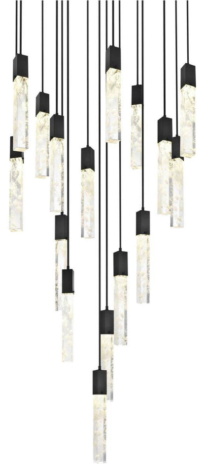 Aurora 16 Light Chandelier, BlackBy Elegant Furniture & Lighting