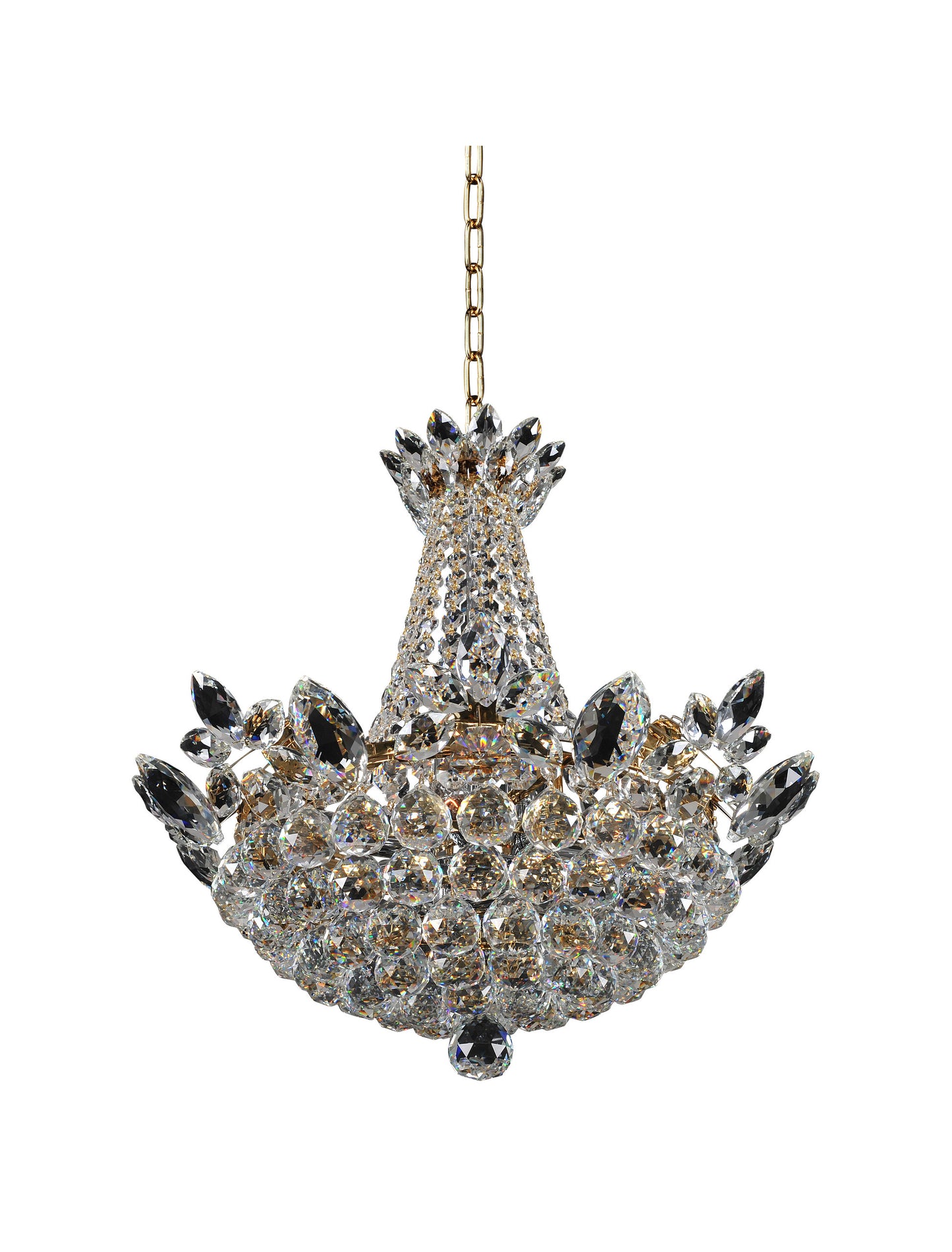 Treviso 11-Light Traditional Large Pendant by Allegri, 18k GoldBy Allegri Crystal by Kalco Lighting