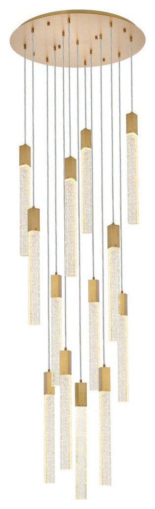 Elegant Lighting 2067G30 Weston 13 Light 30"W LED Crystal Multi - BlackBy Elegant Furniture & Lighting
