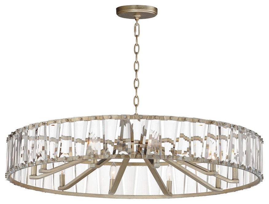Maxim Lighting Odeon 10-Light Chandelier, Golden Silver/Beveled CrystalBy Maxim Lighting International