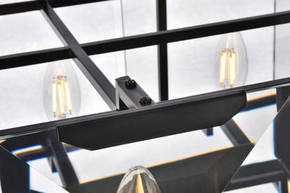 1212 Monaco Collection Pendant Lamp,62''x12'',Flat Black (Matte)By Elegant Furniture & Lighting