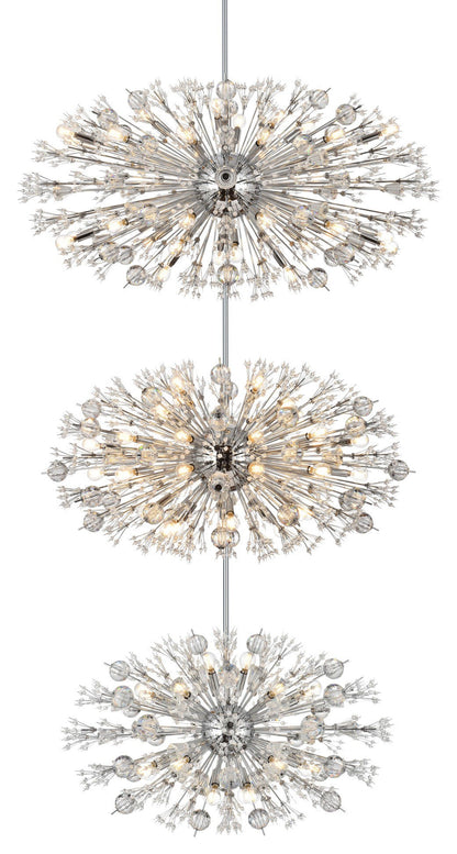 Elegant Lighting 2500G48L3 Vera 100 Light 26"W Crystal Sputnik - ChromeBy Elegant Furniture & Lighting