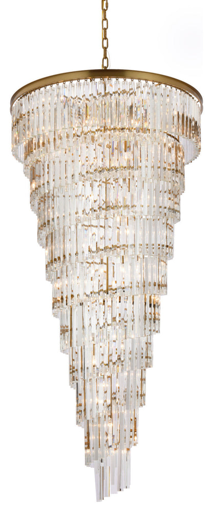 Elegant Lighting 1201SR36 Sydney 42 Light 37"W Crystal Waterfall - PolishedBy Elegant Furniture & Lighting