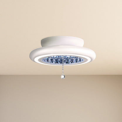 Schonbek Mfc120N-Wh1S 1 Light Crystal Semi-Flush, WhiteBy Schonbek
