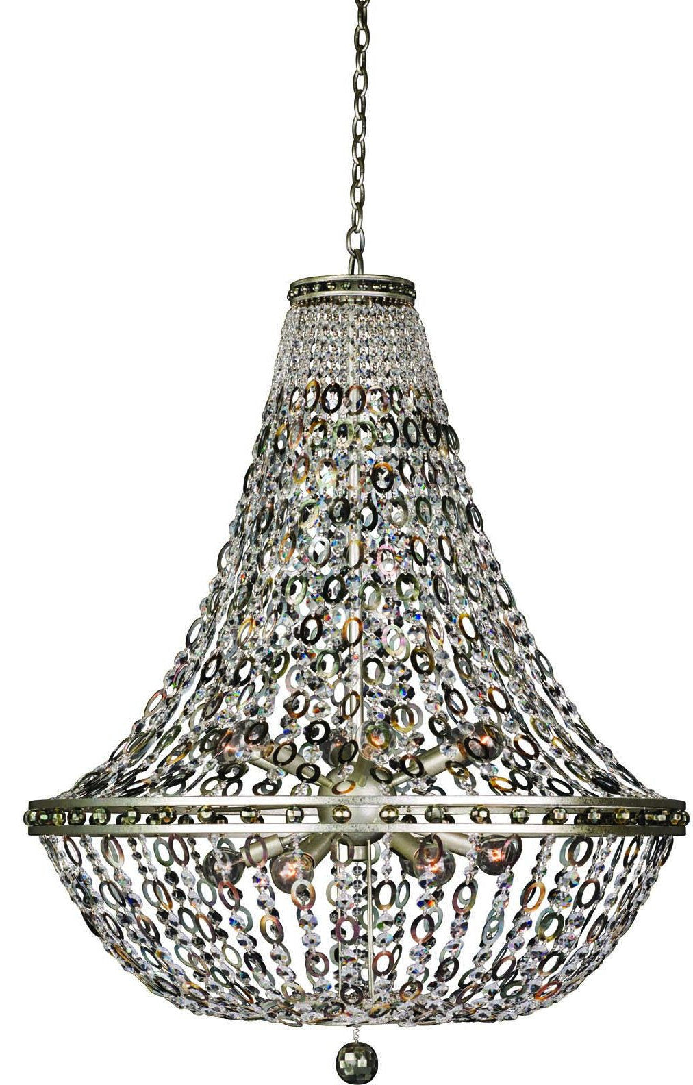 Lucia Pendant, Vintage Silver Leaf, 32"By KALCO LIGHTING