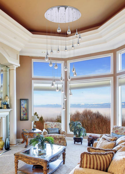 Elegant Lighting Amherst 42" Led Chandelier in ChromeBy Elegant Furniture & Lighting