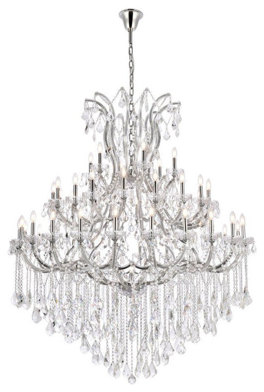 Elegant Lighting 2800G60/RC Maria Theresa 49 Light 60"W Crystal - GoldBy Elegant Furniture & Lighting