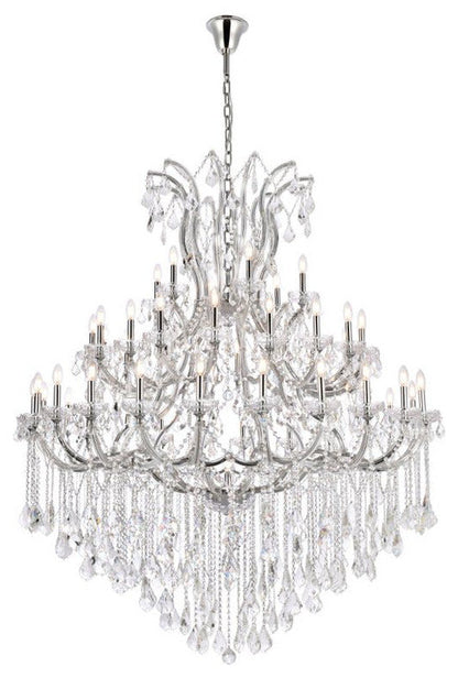 Elegant Lighting 2800G60/RC Maria Theresa 49 Light 60"W Crystal - GoldBy Elegant Furniture & Lighting