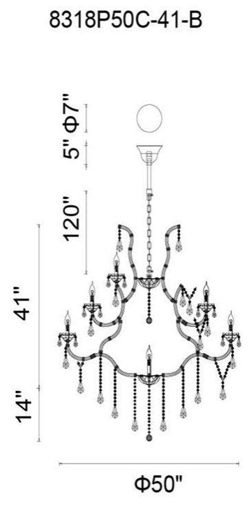 CWI Lighting Maria Theresa 41 Light Up Traditional Metal Chandelier in ChromeBy CWI Lighting