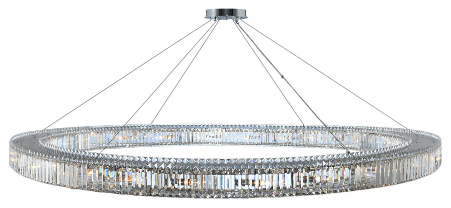 Rondelle 84x5" 24-Light Contemporary Large Pendants by AllegriBy Allegri Crystal by Kalco Lighting
