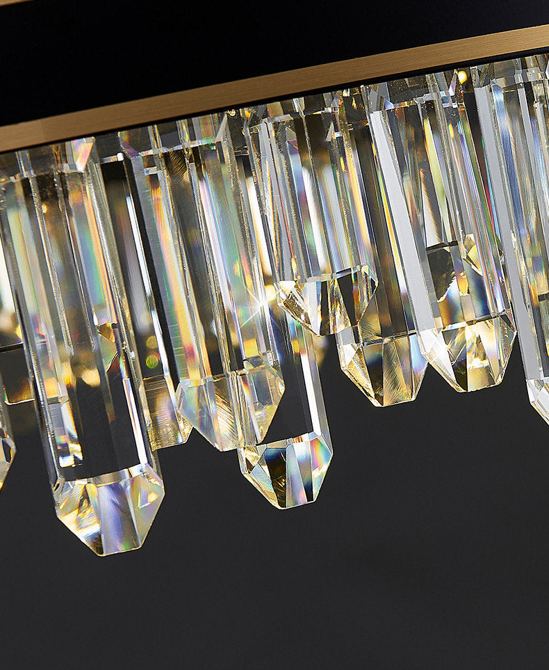 Ingria | Modern Ring LED Crystal Chandelier for Living Room, Dining Room, Dia31.4"By Miron Demid LLC