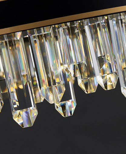 Ingria | Modern Ring LED Crystal Chandelier for Living Room, Dining Room, Dia31.4"By Miron Demid LLC