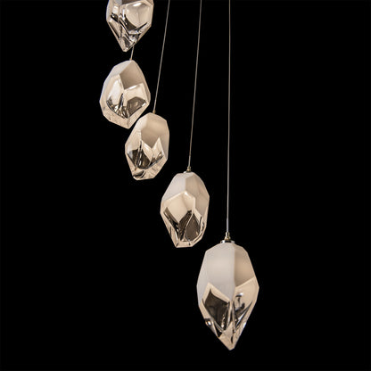 Chrysalis 9-Light Large Crystal Pendant Modern Brass White Crystal LongBy Hubbardton Forge