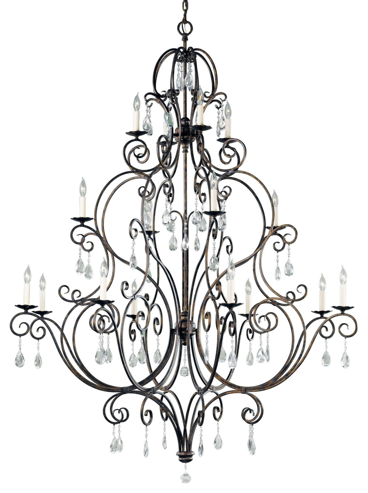 Generation Lighting F2110/8-4-4 Chateau 16 Light 54"W Crystal - Mocha BronzeBy Generation Lighting