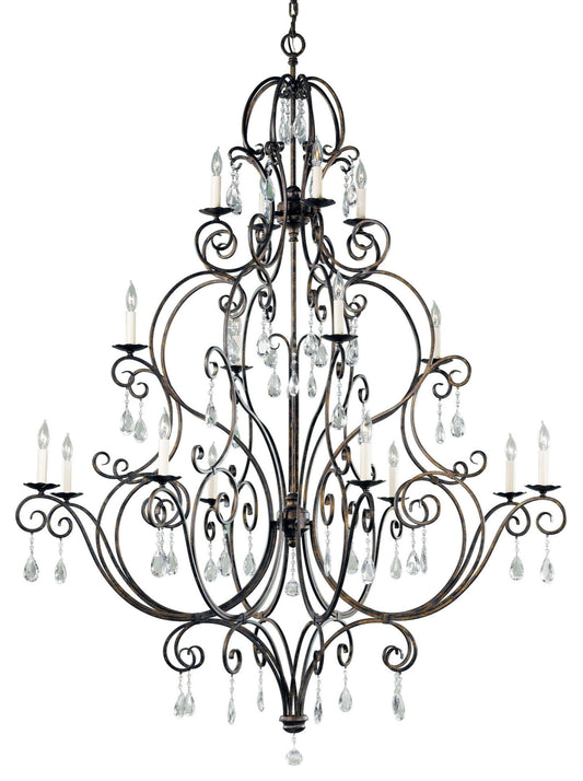 Generation Lighting F2110/8-4-4 Chateau 16 Light 54"W Crystal - Mocha BronzeBy Generation Lighting